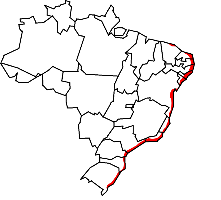 2. Mapa de distribuição geográfica da Pardela-Sombria (Puffinus puffinus) no Brasil